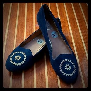 Jack Rogers Rebecca suede smoking slipper loafer